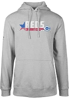 Levelwear Cincinnati Reds Mens Grey Podium Americana Long Sleeve Hoodie