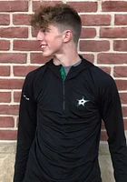 Levelwear Dallas Stars Mens Black Metro Text Long Sleeve Qtr Zip Pullover
