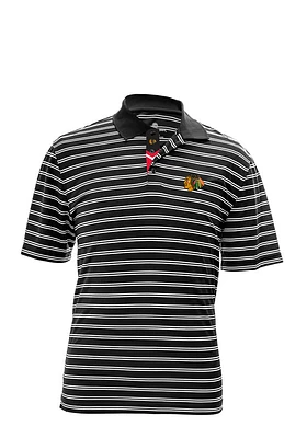 Levelwear Chicago Blackhawks Mens Black Manning Short Sleeve Polo