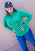 Levelwear Dallas Stars Womens Green Pacer Aztext Script Qtr Zip Pullover