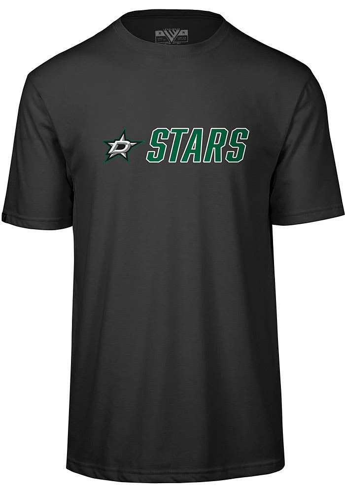 Levelwear Dallas Stars Black Richmond Italics Short Sleeve T Shirt