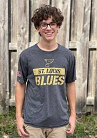 Levelwear St Louis Blues Charcoal Corporal Richmond Short Sleeve T Shirt