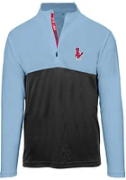 Levelwear St Louis Cardinals Mens Light Blue Roster Pursue Long Sleeve Qtr Zip Pullover