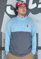 Levelwear St Louis Cardinals Mens Light Blue Roster Pursue Long Sleeve Qtr Zip Pullover
