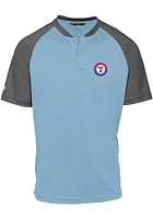Levelwear Texas Rangers Mens Light Blue TRACKER Short Sleeve Polo