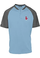 Levelwear St Louis Cardinals Mens Light Blue TRACKER Short Sleeve Polo