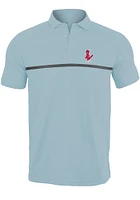 Levelwear St Louis Cardinals Mens Light Blue Insignia Sector Design Short Sleeve Polo