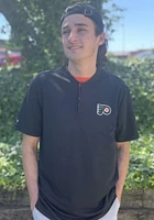 Levelwear Philadelphia Flyers Mens Black Spark Overlap Short Sleeve Polo