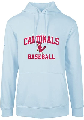 Levelwear St Louis Cardinals Mens Light Blue PRE-GAME PODIUM Long Sleeve Hoodie