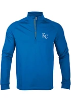 Levelwear Kansas City Royals Mens Blue Calibre Scoreboard Long Sleeve Qtr Zip Pullover