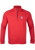 Levelwear St Louis Cardinals Mens Red Calibre Scoreboard Long Sleeve Qtr Zip Pullover