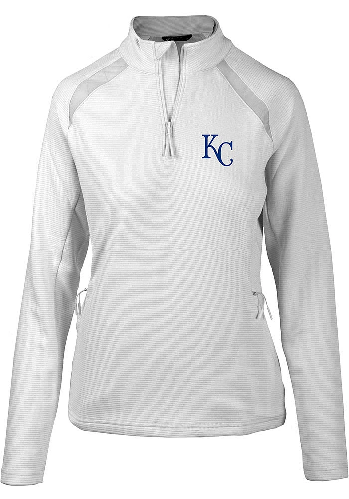 Levelwear Kansas City Royals Womens White Hadley Qtr Zip Pullover