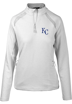 Levelwear Kansas City Royals Womens White Hadley Qtr Zip Pullover