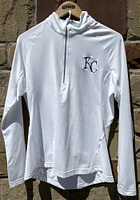 Levelwear Kansas City Royals Womens White Hadley Qtr Zip Pullover