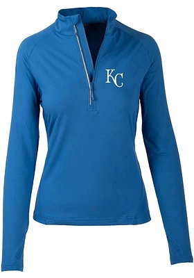 Levelwear Kansas City Royals Womens Blue Energy Qtr Zip Pullover