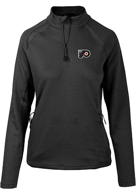 Levelwear Philadelphia Flyers Womens Black Hadley Qtr Zip Pullover