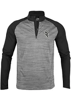Levelwear Chicago White Sox Mens Charcoal Vandal Long Sleeve Qtr Zip Pullover