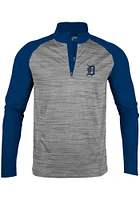 Levelwear Detroit Tigers Mens Charcoal Vandal Long Sleeve Qtr Zip Pullover