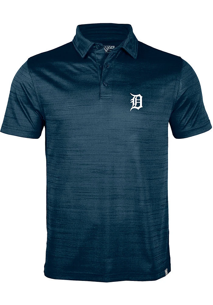 Levelwear Detroit Tigers Mens Navy Blue Sway Short Sleeve Polo
