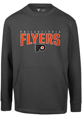 Levelwear Philadelphia Flyers Mens Charcoal Alliance Veteran Long Sleeve Crew Sweatshirt