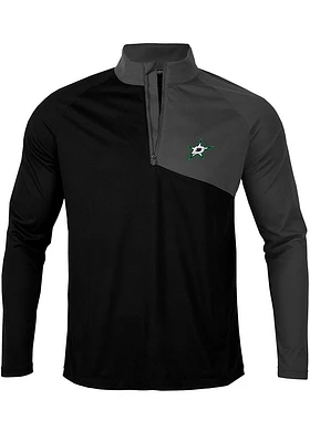 Levelwear Dallas Stars Mens Black PINNACLE Long Sleeve Qtr Zip Pullover