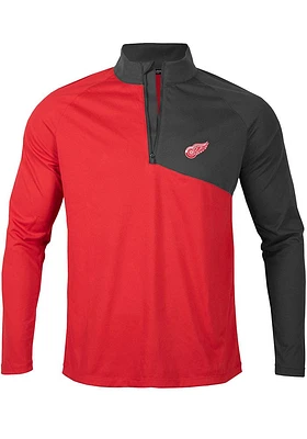 Levelwear Detroit Red Wings Mens PINNACLE Long Sleeve Qtr Zip Pullover