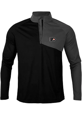 Levelwear Philadelphia Flyers Mens Black PINNACLE Long Sleeve Qtr Zip Pullover