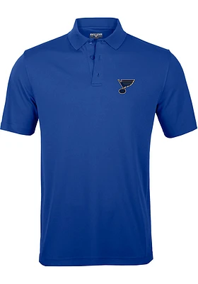 Levelwear St Louis Blues Mens Blue OMAHA Short Sleeve Polo