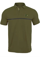 Levelwear Philadelphia Flyers Mens Olive Sector Icon Stamp Short Sleeve Polo