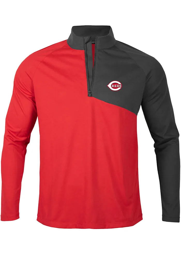 Levelwear Cincinnati Reds Mens Red Pinnacle Long Sleeve 1/4 Zip Pullover