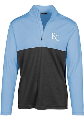 Levelwear Kansas City Royals Mens Light Blue Pursue Long Sleeve Qtr Zip Pullover