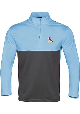 Levelwear St Louis Cardinals Mens Light Blue Pursue Long Sleeve Qtr Zip Pullover