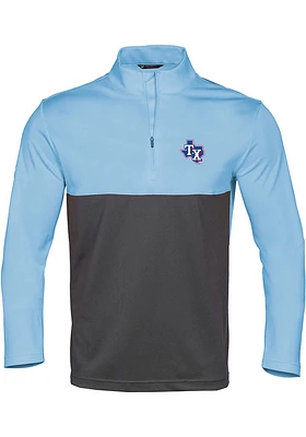 Levelwear Texas Rangers Mens Light Blue Pursue Long Sleeve Qtr Zip Pullover