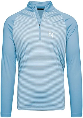 Levelwear Kansas City Royals Mens Light Blue Charter Long Sleeve Qtr Zip Pullover