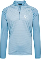 Levelwear Kansas City Royals Mens Light Blue Charter Long Sleeve Qtr Zip Pullover