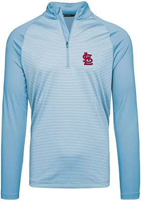 Levelwear St Louis Cardinals Mens Light Blue Charter Long Sleeve Qtr Zip Pullover
