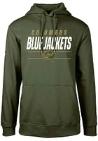 Levelwear Columbus Blue Jackets Mens Olive Podium Turnover Long Sleeve Hoodie