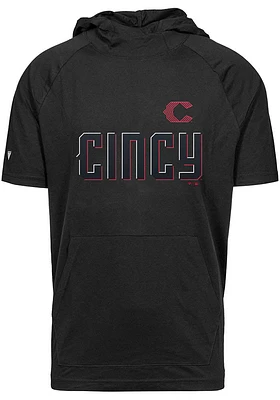 Levelwear Cincinnati Reds Black Phase City Connect Short Sleeve Hoods