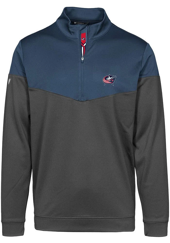 Levelwear Columbus Blue Jackets Mens Commuter Long Sleeve 1/4 Zip Pullover