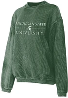 Michigan State Spartans Womens Corded Crew Sweatshirt
