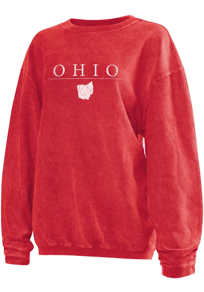 Ohio Womens Corded Crew Sweatshirt