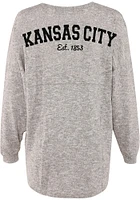 Kansas City Womens Grey Cozy Varisty Jersey LS Tee