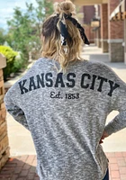 Kansas City Womens Grey Cozy Varisty Jersey LS Tee