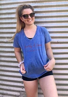 Kansas Jayhawks Womens Blue College Short Sleeve T-Shirt