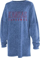 Kansas Jayhawks Womens Blue College LS Tee