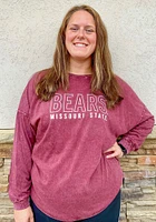 Missouri State Bears Womens Maroon College LS Tee