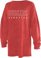 Nebraska Cornhuskers Womens Red College LS Tee