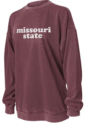Missouri State Bears Womens Red Campus Crew Sweatshirt