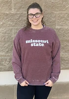Missouri State Bears Womens Red Campus Crew Sweatshirt