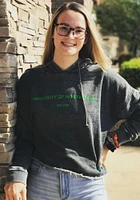 North Texas Mean Green Womens Charcoal Campus Hooded Sweatshirt